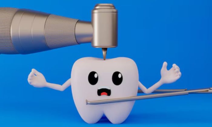 Une dent se fait soigner à l'aide d'un pivot ou implant dentaire.