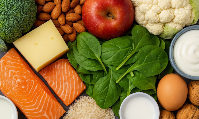 illustration des aliments bons pour les dents