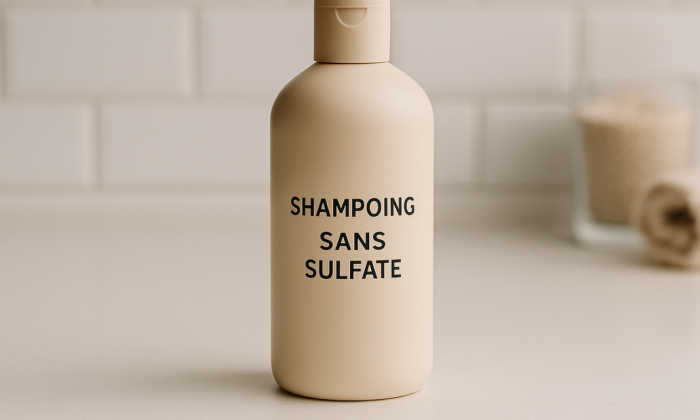 bouteille de shampoing sans sulfate
