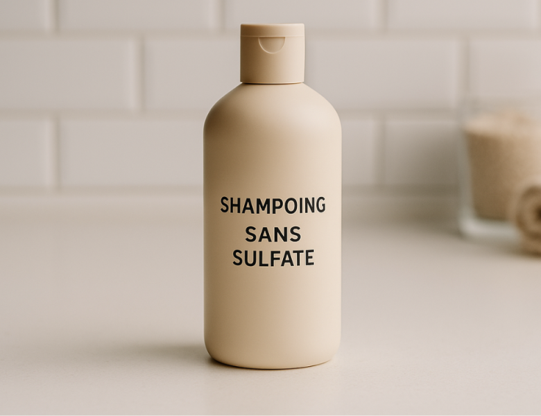 bouteille de shampoing sans sulfate