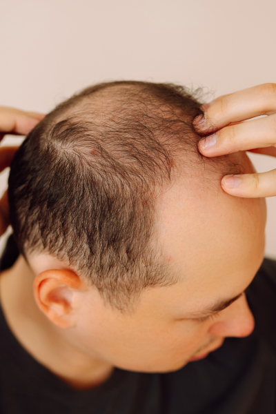 calvitie avancée homme